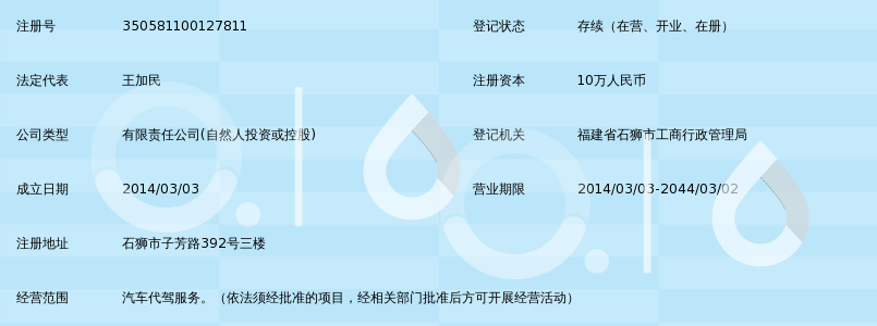 石狮市吉顺汽车代驾服务_360百科